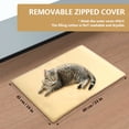 thumbnail image 5 of HOMEIORA 1 Pack Self Warming Cat Bed for Indoor Fluffy Self Heating Pet Pad with Washable Cover Non Slip Dog Bed for Small Dogs, 24" x 18", Beige, 5 of 7