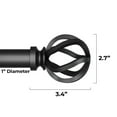 thumbnail image 5 of Better Homes & Gardens 1" Matte Black Cage Adjustable Single Curtain Rod Set, 120" to 180", 5 of 7
