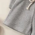 thumbnail image 5 of NIEWTR Toddler Baby Girl Clothes Fly Sleeve Tops Shorts Cute Summer Spring Outfits Infant Clothing Set (A-Grey,2-3 Years), 5 of 7