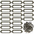 thumbnail image 1 of 50 portaetiquetas de metal para cajones de muebles, marcos de placas de identificación para estanterías de oficina, estanterías (60 x 24 mm), 1 of 5
