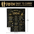 thumbnail image 5 of 70th Birthday Gifts for Women, 70th Birthday Gifts for Men, 70th Birthday Gifts Blanket, Best Birthday Gift for 70 Year Old Woman Man, Happy 1954 70 Year Old Birthday Gifts Blanket 60"X 50", 5 of 6