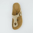 thumbnail image 5 of Cushionaire Leah Thong Sandals for Women - Cork Footbed Flip Flops for Women with Memory Foam and Adjustable Buckle Strap, 5 of 26