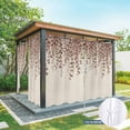 thumbnail image 6 of Outdoor Curtains for Patio Waterproof, Brown Eucalyptus Leaves Outdoor Privacy Panels Grommet, Spring Leaves Plants Country Beige Blackout Outside Curtains for Porch/Cabana 54"x95", 1 Panel, 6 of 8