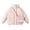 A Pink, variant on Boys Girls Fall Winter Short Pockets Thick Quilted Jacket, Solid Warm Kids Sports Outer Coat,Black