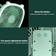thumbnail image 4 of Ventilador de escritorio plegable Ventilador portátil de 3 velocidades 1200MAH Uso en interiores (Verde B) Ehuebsd Libre de BPA, 4 of 9
