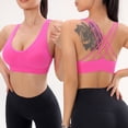 thumbnail image 2 of Ropa interior deportiva de talla grande europea y americana, sujetador deportivo de yoga con tirantes finos y espalda cruzada, sujetador push up para correr y fitness a prueba de golpes, 2 of 6