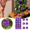 thumbnail image 2 of 36PCS 1.18 Inch Christmas Ball Ornaments, Mini Christmas Tree Decorations with Hanging Loops, Small Xmas Balls for Tree Wreath Holiday Party Decor (Purple), 2 of 8