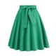 thumbnail image 2 of Karight Womens Midi Skirt Swing A-line Vintage Casual Elastic Wide Waist Flared Skirt with Belt, 2 of 5