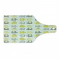 thumbnail image 1 of Cartoon Cutting Board, Yellow and Grey Animals with Different Patterns Fauna, Decorative Tempered Glass Cutting and Serving Board, Wine Bottle Shape, Yellow Grey, by Ambesonne, 1 of 1