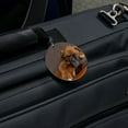 thumbnail image 5 of Boxer Puppy Dog Sleeping on Guitar Round Luggage ID Tag Card Suitcase Carry-On, 5 of 8
