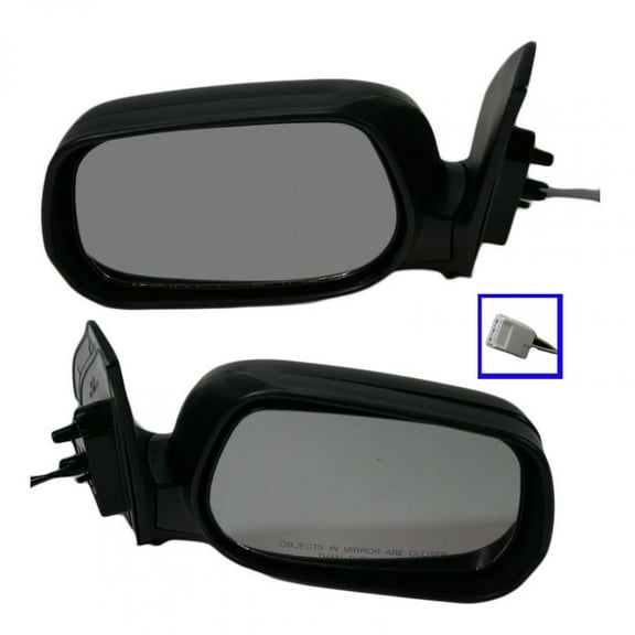 TRQ Power Side Mirrors LH & RH Set of 2 for 01-03 Toyota Rav4 Rav 4 MRA04900