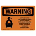 thumbnail image 1 of SignMission OS-WS-A-1218-L-12839 12 x 18 in. OSHA Warning Sign - Subfloor Space Protected with Symbol, 1 of 1