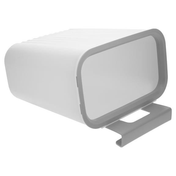 Masteelf White Plastic Hanging Trash Can for Kitchen Cabinet Door or Under Sink Save Space Compact Design