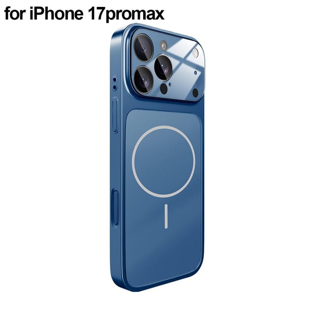 for 17 Pro Max Case-Heavy Duty Clear Case with Camera Lens Protection,Compatible Magnetic Design,Translucent Matte Finish,Anti-Fingerprint,Slim Rugged Phone Cover (2025 Model, Black)