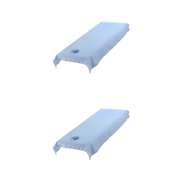 Thinsony Housse de Table de Massage en Coton Réutilisable et Lavable Coussinet Lit Bleu 80cm 2Ensemble