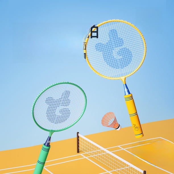 Raqueta de bádminton para niños, traje ultraligero, entrada de doble golpe, juguete deportivo interactivo para exteriores para padres e hijos, de 5 a 12 años