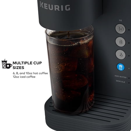 KEURIG K-EXPRESS ESSENTIALS PLUS, ICED AND HOT SINGLE-SERVE K-CUP POD COFFEE MAKER, BLACK