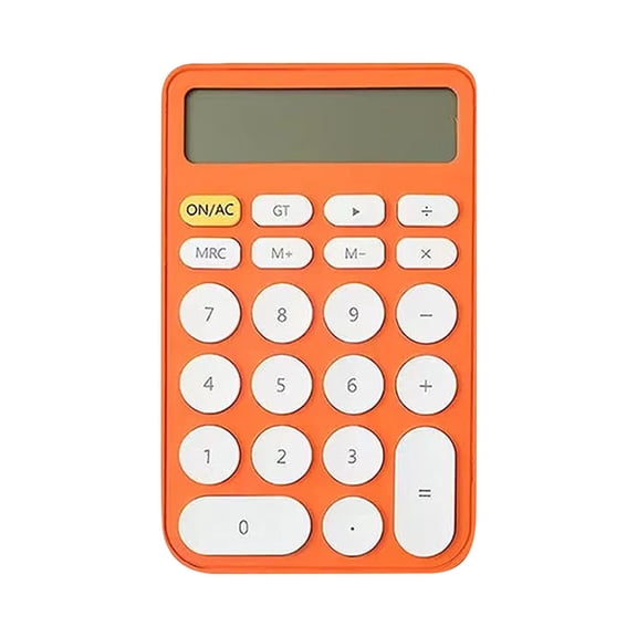 Byujiro Slim 12-Digit Basic Desktop Calculator Compact Design with Clear LCD Display, Easy-Press Round Buttons for Students, Office, Home & School Supplies