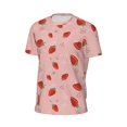 thumbnail image 5 of Rocae Strawberry for Men's Mesh Quick-Dry Short Sleeve Workout T-Shirt,Mens Crew Neck Tee Lightweight Soft Classic T Shirts XX-Large, 5 of 9