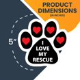 thumbnail image 2 of Magnet Me Up I Love My Rescue Pawprint Magnet Decal, 5 Inch, Vinyl Automotive Magnet, 2 of 7