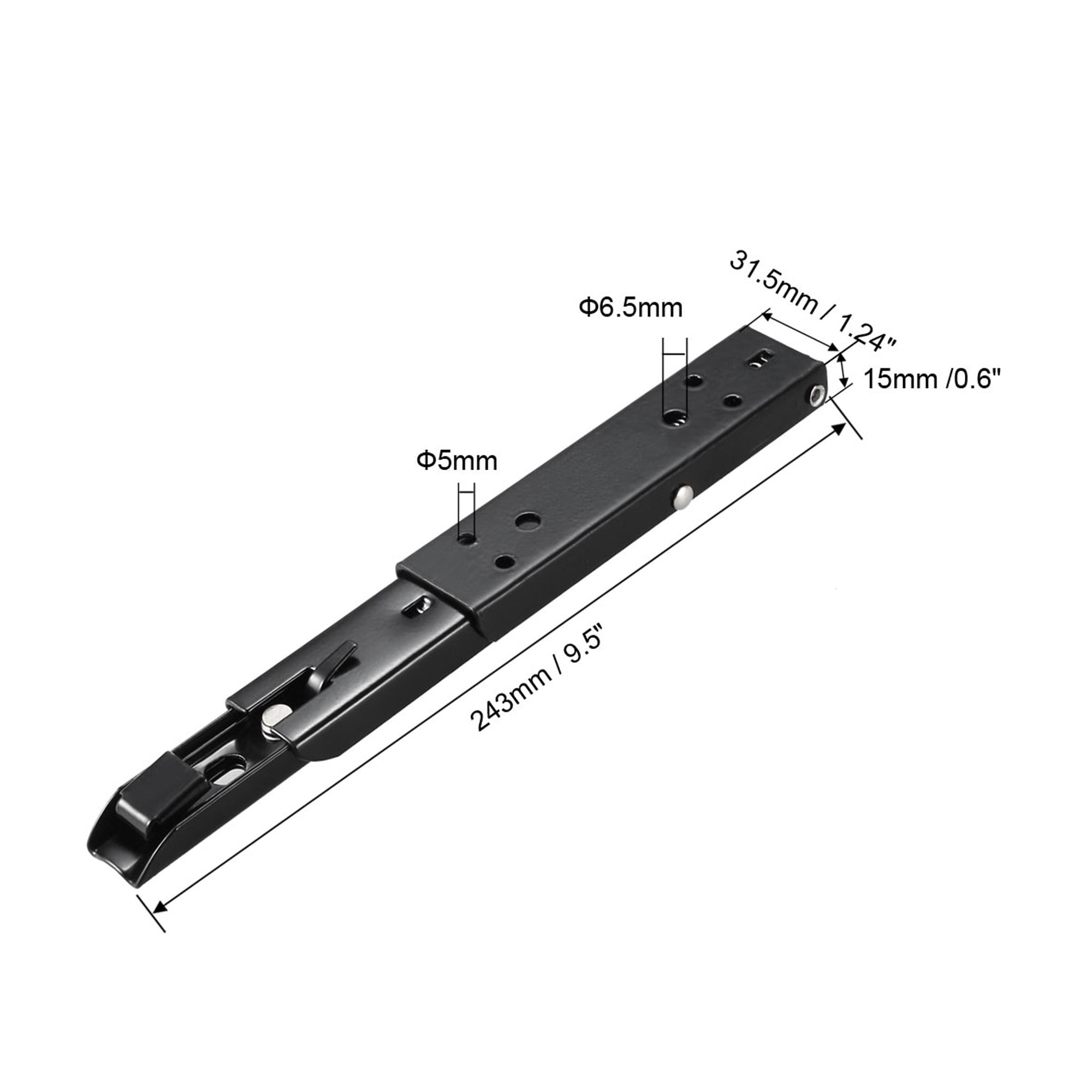 Unique Bargains Folding Bracket 9.57" 243mm Wall Mounted Support Collapsible Long Release Arm Carbon Steel 2pcs