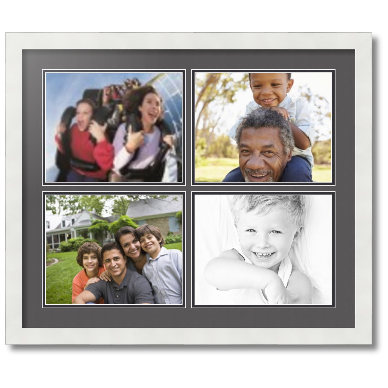 ArtToFrames Collage Photo Picture Frame with 4 8x10 Openings, Framed