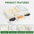 thumbnail image 5 of LYLHZRMDGC 4 Compartment Snack Containers, Divided Serving Tray with Lid, Portable Snack Box Container, Snack Tray with Lid, 5 of 8