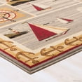thumbnail image 5 of Allstar African Contours Collection Boats Area Rug (5' 2" x 7' 1"), 5 of 7
