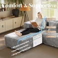 thumbnail image 3 of Kelyda 130'' U Shaped Sectional Couches, Modern Deep Seat Foam Boneless Cloud Sofa for Living Room Grey, 3 of 9