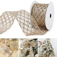 thumbnail image 1 of Cinta decorativa MAYREEL, 2,5 pulgadas, champán, purpurina, 9 m, 1 of 8