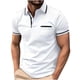 thumbnail image 2 of pstuiky camisetas de hombre, Camiseta informal de color liso con solapa y botones y bolsillo versátil para hombre camisas casuales para hombre m, 2 of 3