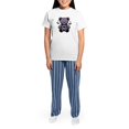 thumbnail image 4 of CafePress - Batty Bear Purple Pajamas - Women's Short Sleeve Print T-Shirt and Pants Light Cotton Pajama Set, 4 of 7