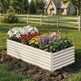 thumbnail image 1 of Raised Garden Beds – 2PCS 8x4x2ft Galvanized Outdoor – Rust-Resistant – Easy Assembly – Garden Box & Planters – Beige, 1 of 7