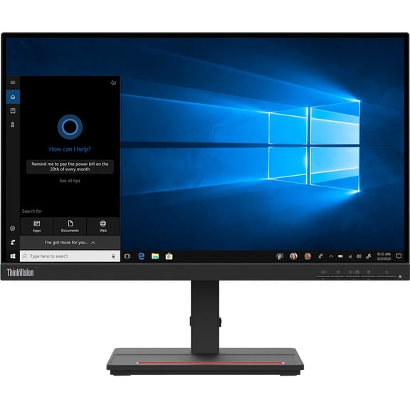 Restored Lenovo 62AEKAR2US ThinkVision 23.8" Full HD WLED LCD Monitor, Raven Black (Refurbished)