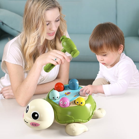 Loespoir Turtle Whacking Toy, Children's Puzzle Early Learning Game, Enlightenment Toy for Boys and Girls, Hand Eye Coordination, Reactive Play, Colorful Design, Fun Gift