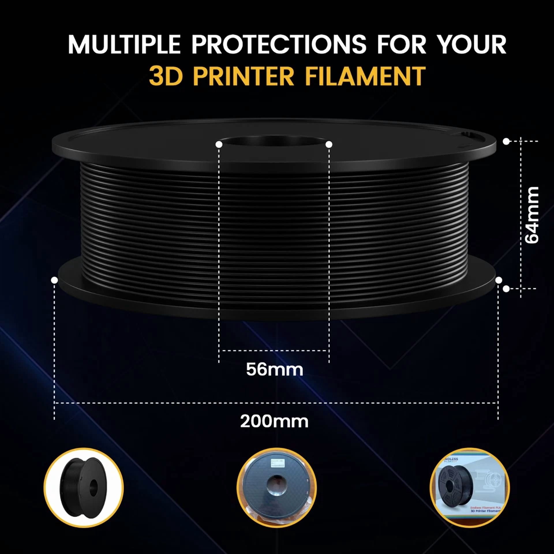 BUTTERFLY- Pla Filament Black 250G(0.55Bs) - 3D Printer Filament - 1.75Mm 3D Printing
