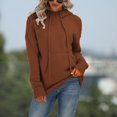thumbnail image 3 of Vedolay Womens Plus Activewear Fashion 2023 Long Sleeve Crew Neck Pullover Sweater with Plus Size Zip up Hoodie Y2k Brown,S, 3 of 4