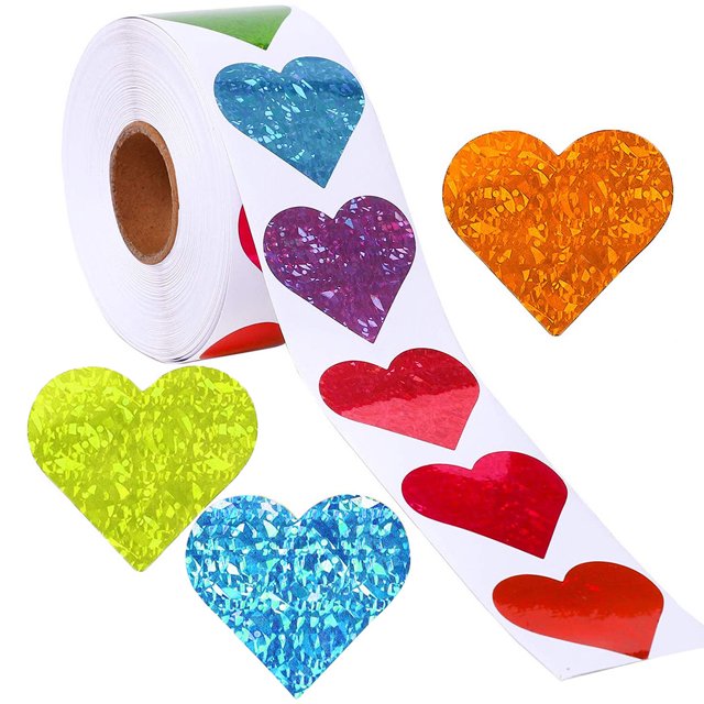 500 pegatinas de corazón para el día de San Valentín, pegatinas de decoración de amor para el día de San Valentín, boda, aniversario. MFZFUKR BST3014092-2
