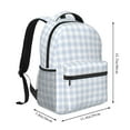 thumbnail image 2 of Fotbe Blue Checkboard Pattern Casual Backpack for School, Travel, and Outdoor Activities - Durable, Lightweight, and Comfortable, 2 of 5