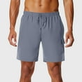 thumbnail image 2 of FRSASU Men's Shorts Casual Elastic Waist Drawstring Lightweight Summer Beach Vacation Bottoms with Pockets Gray, 2 of 7