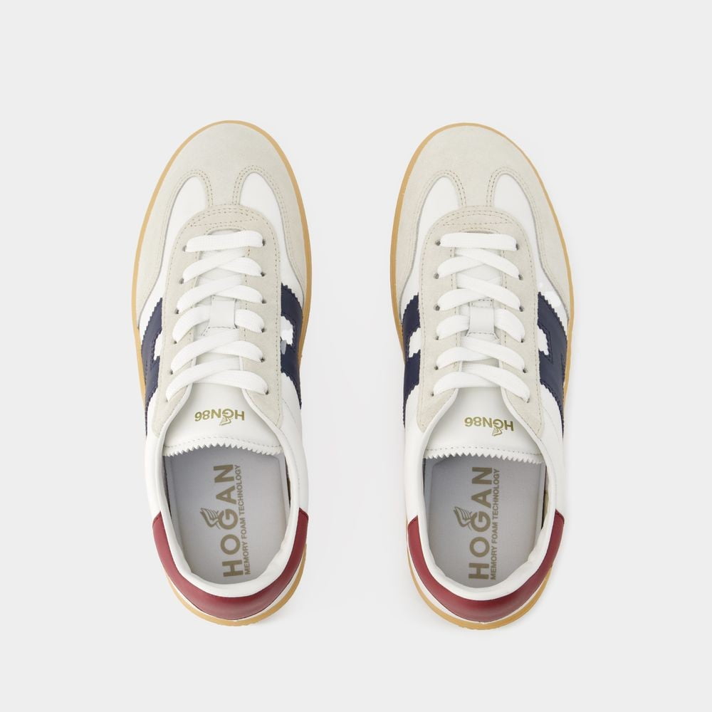 スニーカー Hogan H647 Allacciato Sneakers - Leather - White Hogan H647 Allacciato Sneakers - Leather - White White