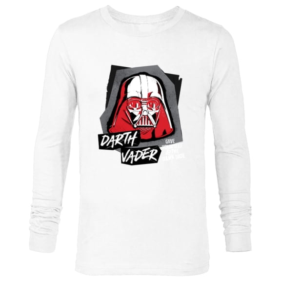 Star Wars Darth Vader Helmet Give Yourself to the Dark Side - Long Sleeve T-Shirt for Men - Customized-White