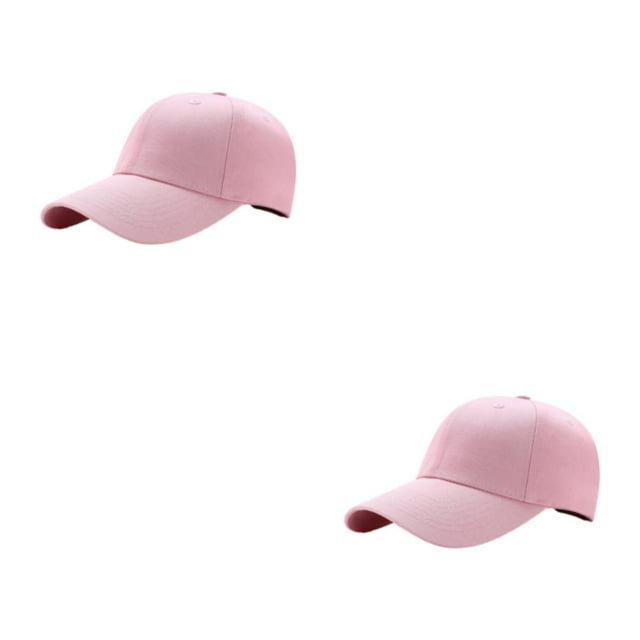 Ruiboury Adjustable Baseball Cap Sporty Style With Breathable Polyester Universal Baseball Cap Outdoors Sun Cap Sport Cap pink 2Set