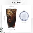 thumbnail image 4 of Goofa Cool Flame Lion A for 20 oz Skinny Tumbler Stainless Steel Coffee Mug Slim Vacuum Insulated Travel Cup Car Cup-Straw Three-piece Set, 4 of 8