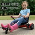 thumbnail image 4 of Hoverboard Seat Attachment Go-Kart Fits 6.5”/8”/10” Hoverboards, Hover Cart for Kids , Accessory for Self Balancing Scooter, Black, 4 of 9