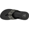 thumbnail image 2 of Women's Reef Spring Woven Flip Flop Black/White Recycled Polyester 11 M, 2 of 2