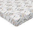 thumbnail image 2 of Ambesonne Vintage Fitted Sheet, Moon Sun Arrow Art, Queen Size, Blue Yellow, 2 of 3