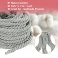 thumbnail image 3 of Uxcell Twisted Cotton Rope, 8mm x 11Yards Natural Cotton 3 Strand Twisted Macrame String Cotton Cord for Wall Hanging Plant Hangers DIY Craft Decorative Projects (Light Gray), 3 of 6