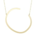 thumbnail image 2 of JewelStop 14k Yellow Gold 15mm Polished Initial-C Pendant on JewelStop 14k Gold 18" 0.8mm Extendable Classic Cable Chain, 2 of 3