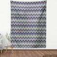 thumbnail image 3 of Ambesonne Ikat Fabric by the Yard Upholstery, Chevron Tile, 2 Yards, Pale Blue Purple, 3 of 4